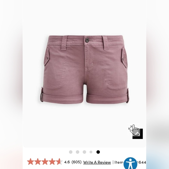 Torrid military button cuffed shorts - Picture 6 of 10